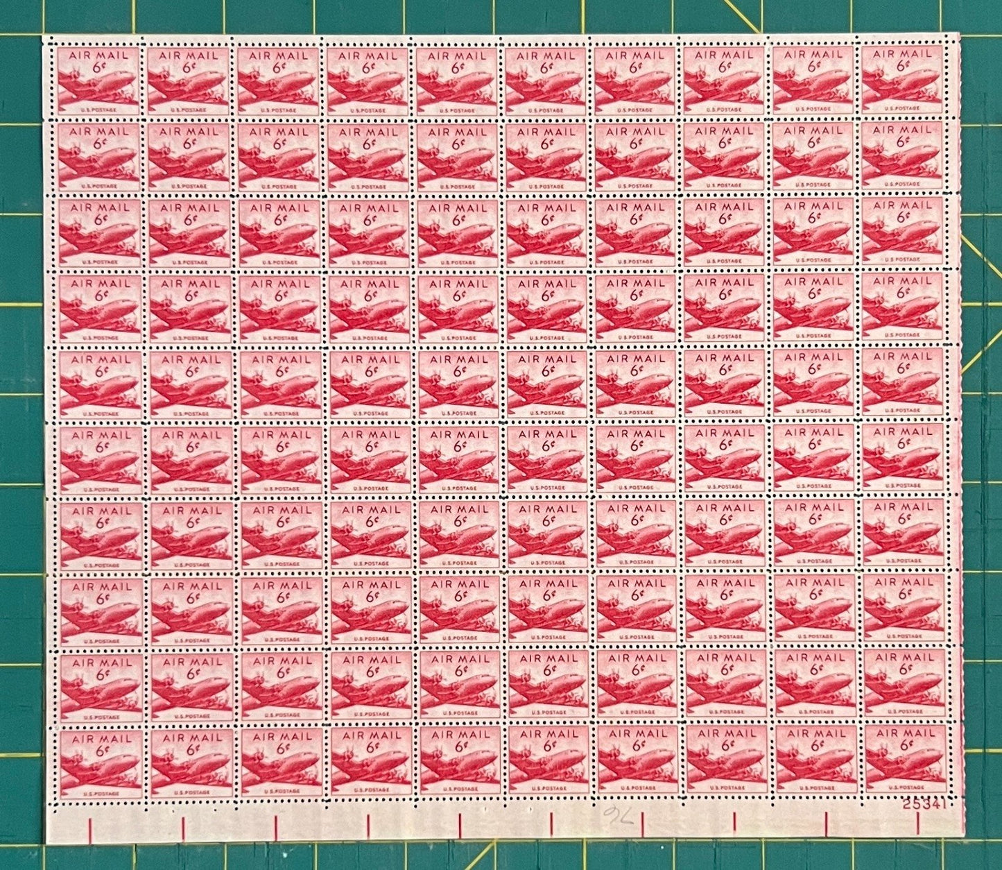US 1949 6-Cent DC-4 Airmail Mint Sheet MNH (Scott C39) ZAYIX