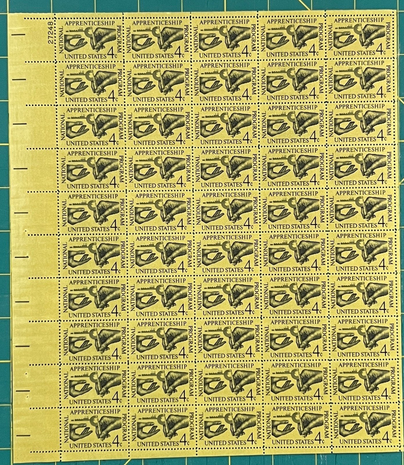 US 1962 4¢ Apprenticeship Act 25th Anniversary Mint Sheet MNH (Scott 1201) ZAYIX