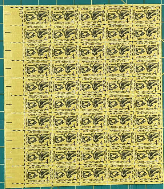US 1962 4¢ Apprenticeship Act 25th Anniversary Mint Sheet MNH (Scott 1201) ZAYIX