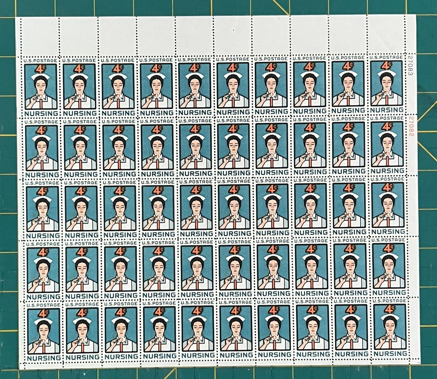 US 1961 4¢ Nursing Profession Student Mint Sheet MNH (Scott 1190) ZAYIX