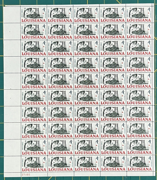 US 1962 4¢ Louisiana Statehood 150th Mint Sheet MNH (Scott 1197) ZAYIX