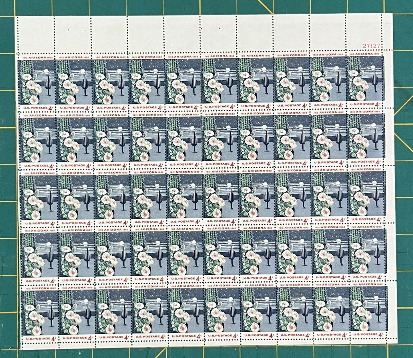 US 1962 4¢ Arizona Statehood 50th Anniversary Mint Sheet MNH (Scott 1192) ZAYIX