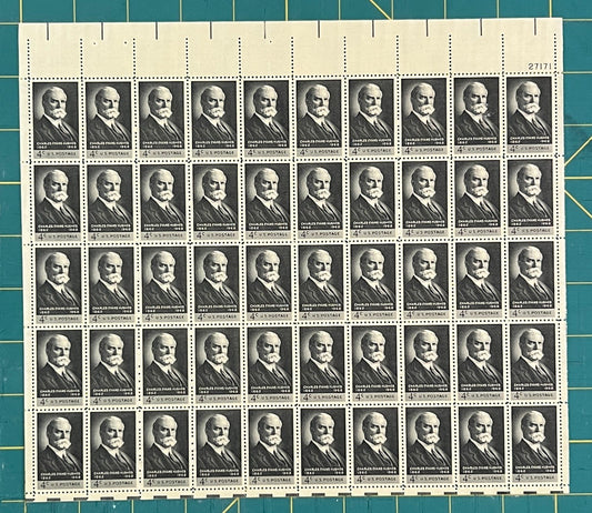 US 1962 4¢ Charles E Hughes Justice Mint Sheet MNH (Scott 1195) ZAYIX