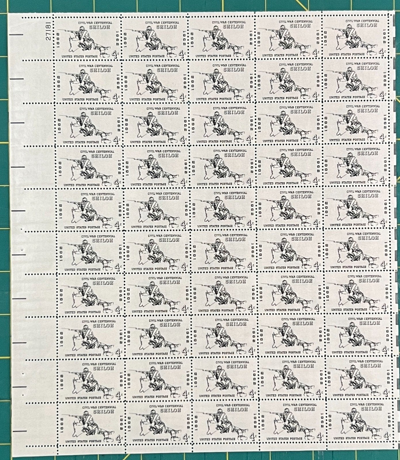 US 1962 4¢ Battle of Shiloh Mint Sheet MNH (Scott 1179) ZAYIX