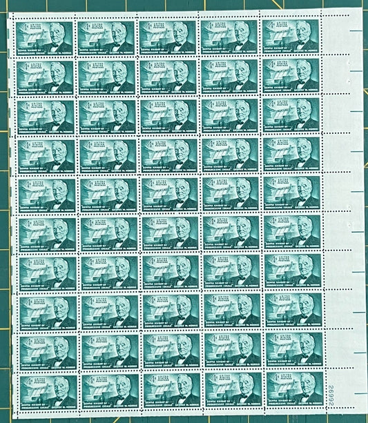 US 1961 4¢ George W Norris Senator Mint Sheet MNH (Scott 1184) ZAYIX