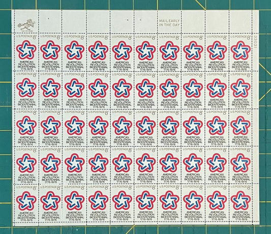 US 1971 8¢ American Revolution Bicentennial Mint Sheet MNH (Scott 1432) ZAYIX