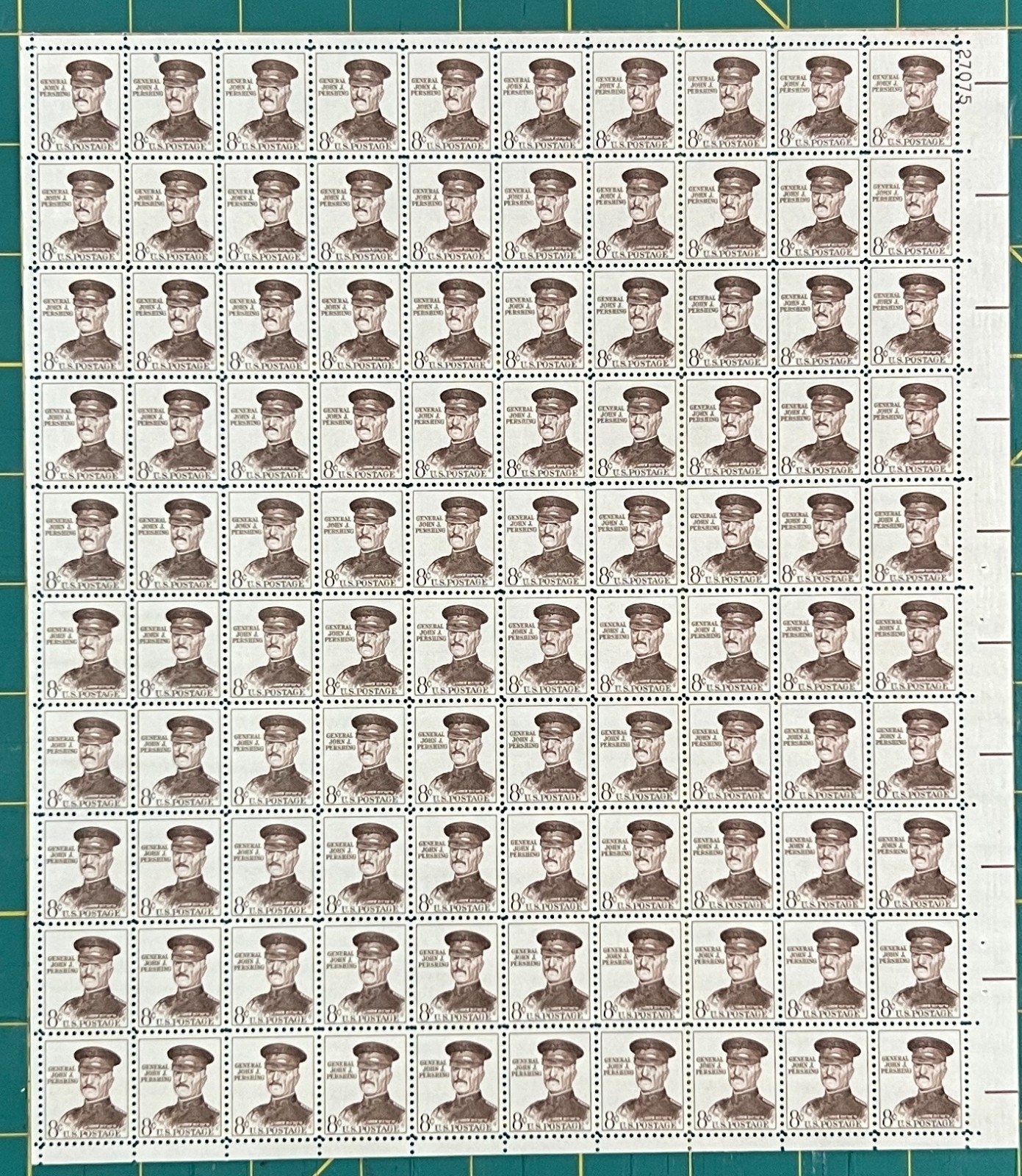 US 1962 8¢ John J Pershing General Mint Sheet MNH (Scott 1214) ZAYIX