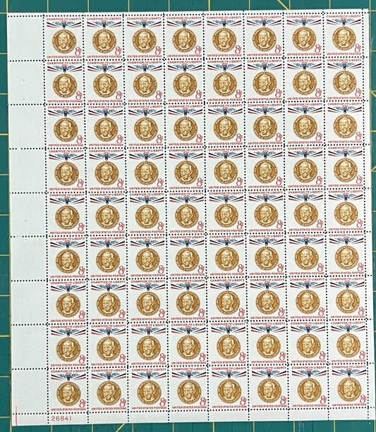 US 1961 8¢ Mahatma Gandhi Mint Sheet MNH (Scott 1175) ZAYIX