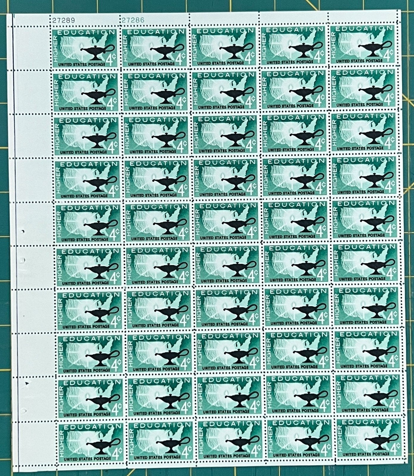 US 1962 4¢ Higher Education Mint Sheet MNH (Scott 1206) ZAYIX
