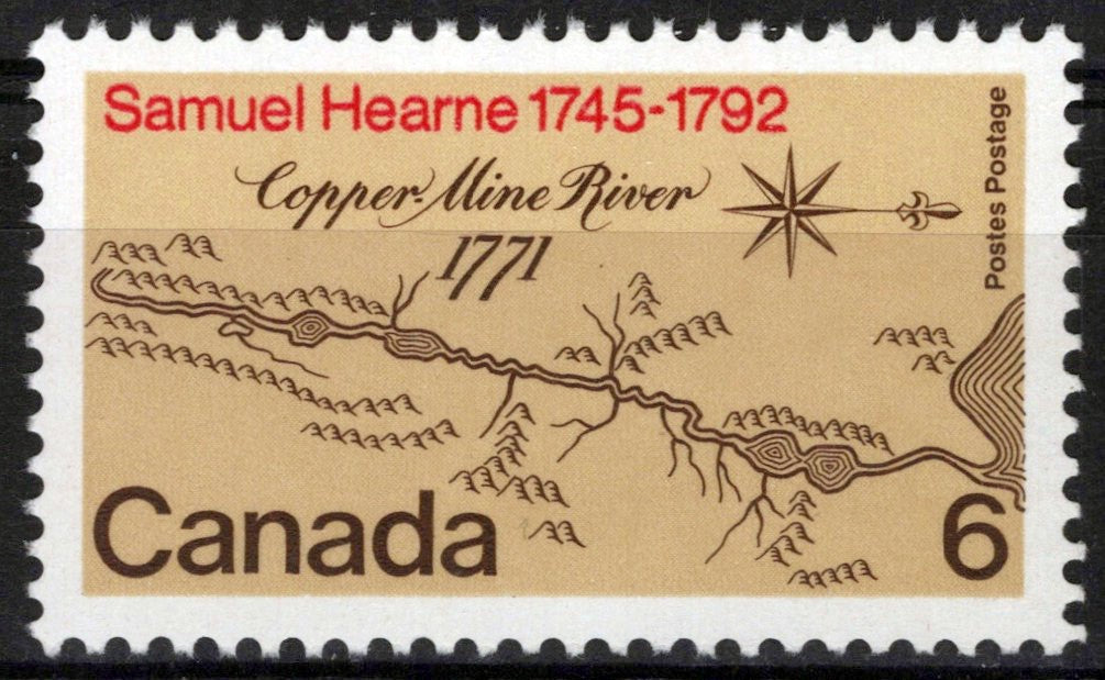 Canada 540 MNH Map of Copper Mine River BasinZayix 1224S0027M