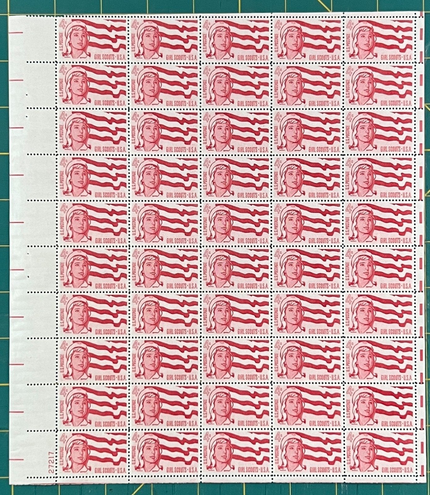 US 1962 4¢ Girl Scouts 50th Anniversary Mint Sheet MNH (Scott 1199) ZAYIX