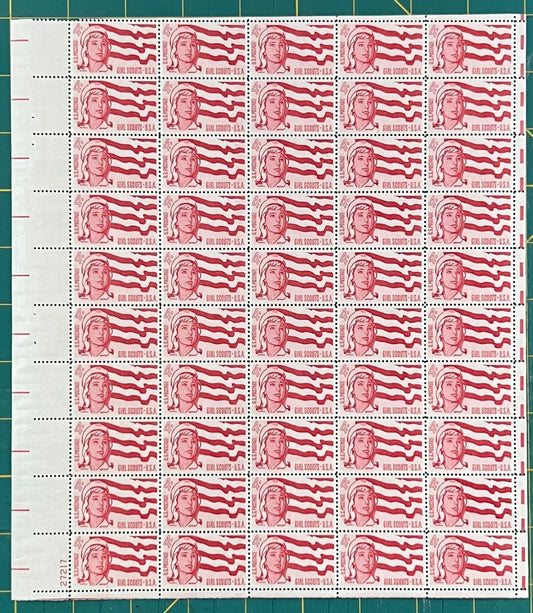 US 1962 4¢ Girl Scouts 50th Anniversary Mint Sheet MNH (Scott 1199) ZAYIX