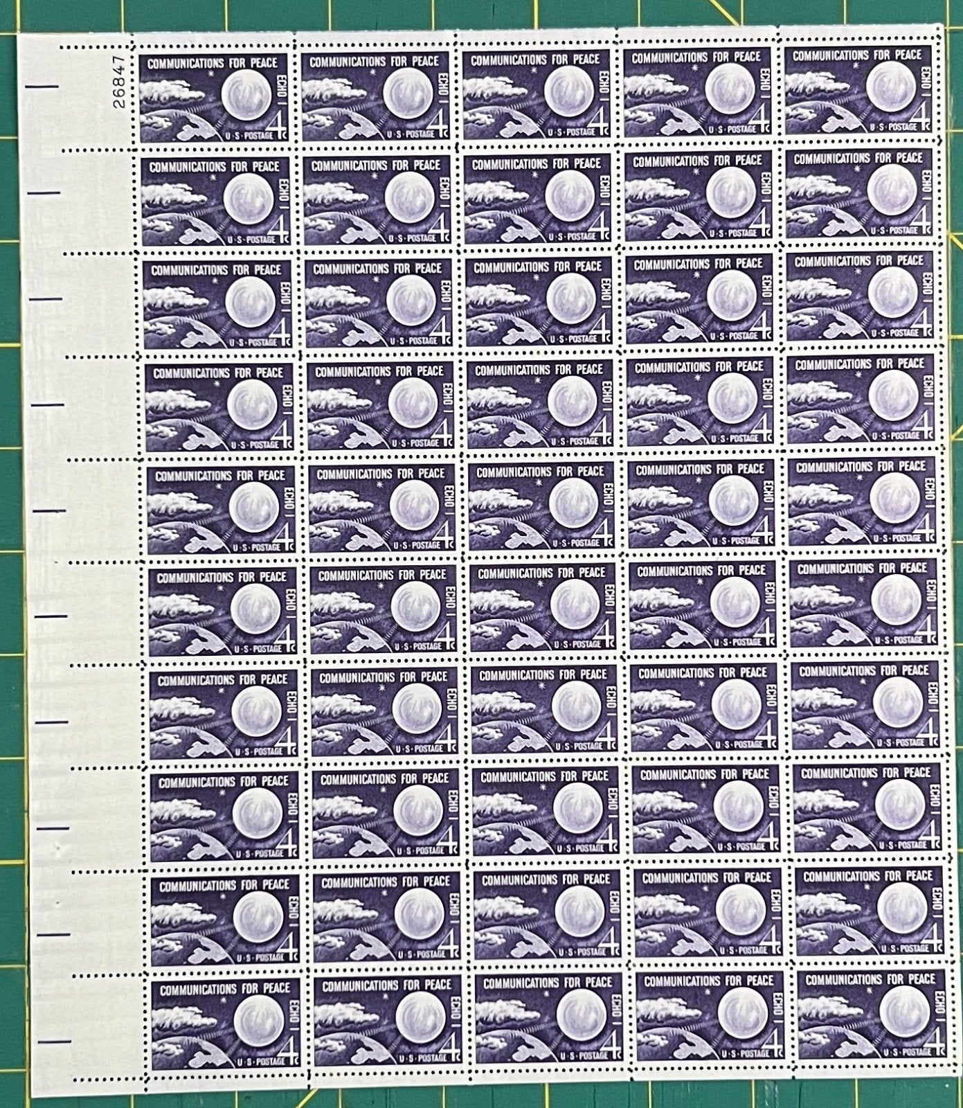 US 1960 4¢ Echo Communication Satellite Mint Sheet MNH (Scott 1173) ZAYIX