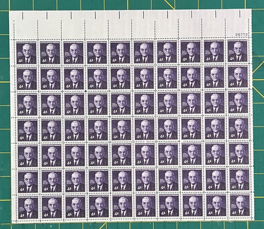 US 1960 4¢ John Foster Dulles Secretary-State Mint Sheet MNH (Scott 1172) ZAYIX