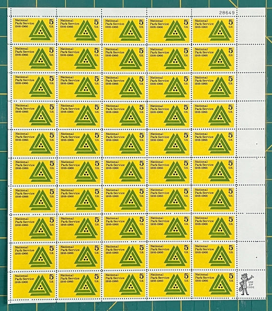 US 1966 5¢ National Park Service 50th Mint Sheet MNH (Scott 1314) ZAYIX