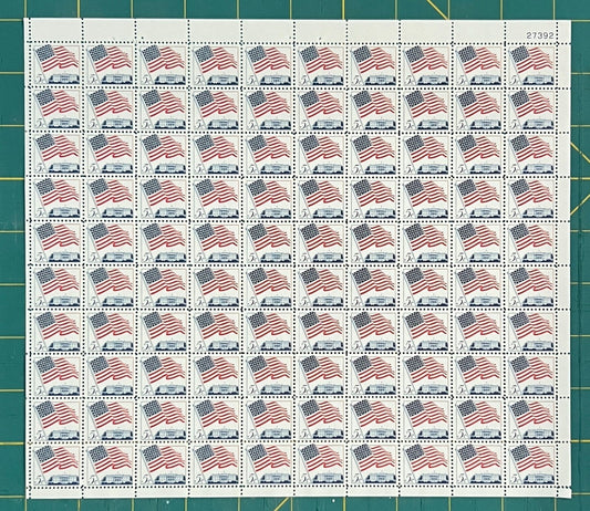 US 1963 5¢ Flag & White House Mint Sheet MNH (Scott 1208) ZAYIX