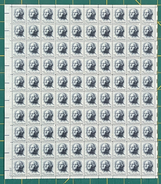 US 1962 5¢ George Washington Mint Sheet MNH (Scott 1213) ZAYIX