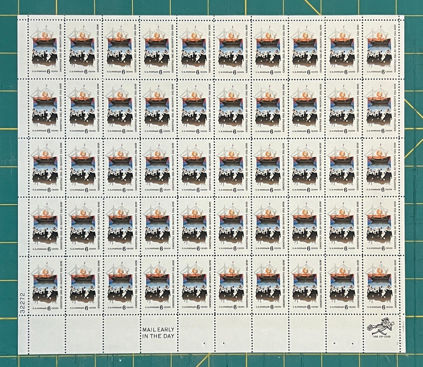 US 1970 6¢ Landing of the Pilgrims 350th Mint Sheet MNH (Scott 1420) ZAYIX