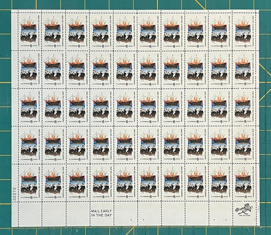 US 1970 6¢ Landing of the Pilgrims 350th Mint Sheet MNH (Scott 1420) ZAYIX