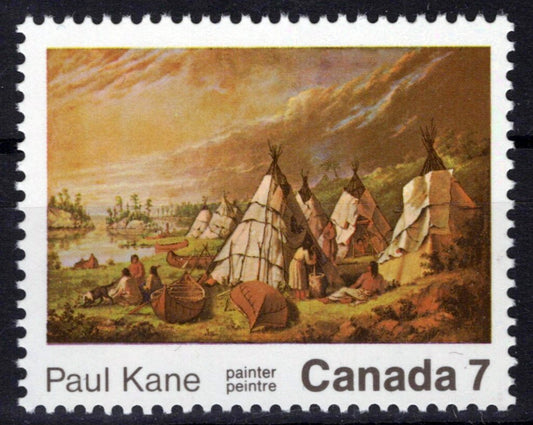 Canada 553 MNH Indian Encampment Lake Huron by Paul KaneZayix 1224S0030M