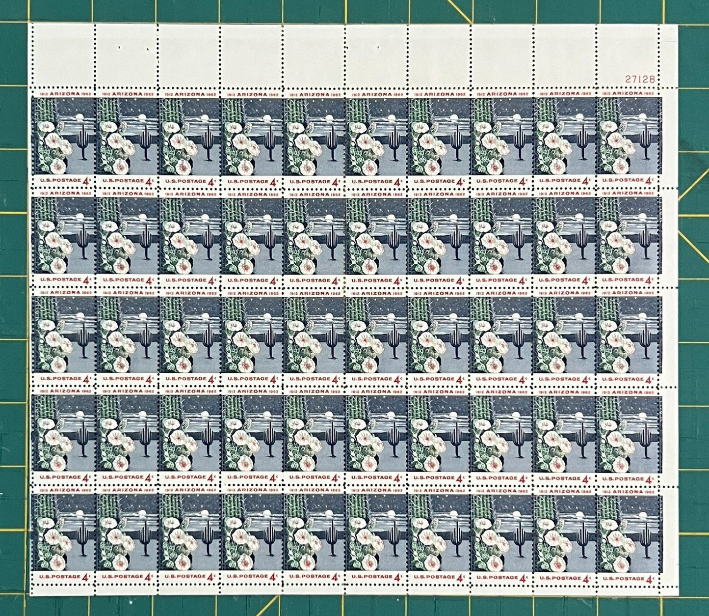 US 1962 4¢ Arizona Statehood 50th Anniversary Mint Sheet MNH (Scott 1192) ZAYIX