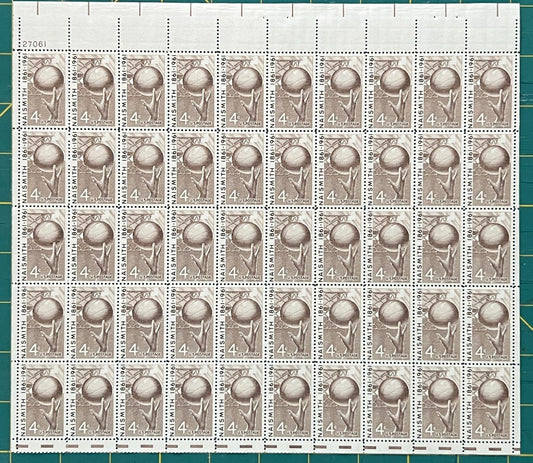 US 1962 4¢ Basketball James Naismith Mint Sheet MNH (Scott 1189) ZAYIX