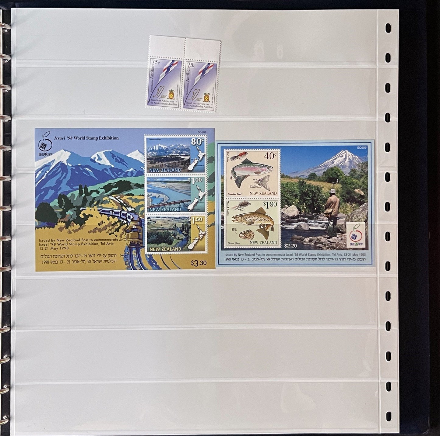 Judaica MNH Topical Stamp Collection 52 stamps & 25 sheets SAFE stock book ZAYIX