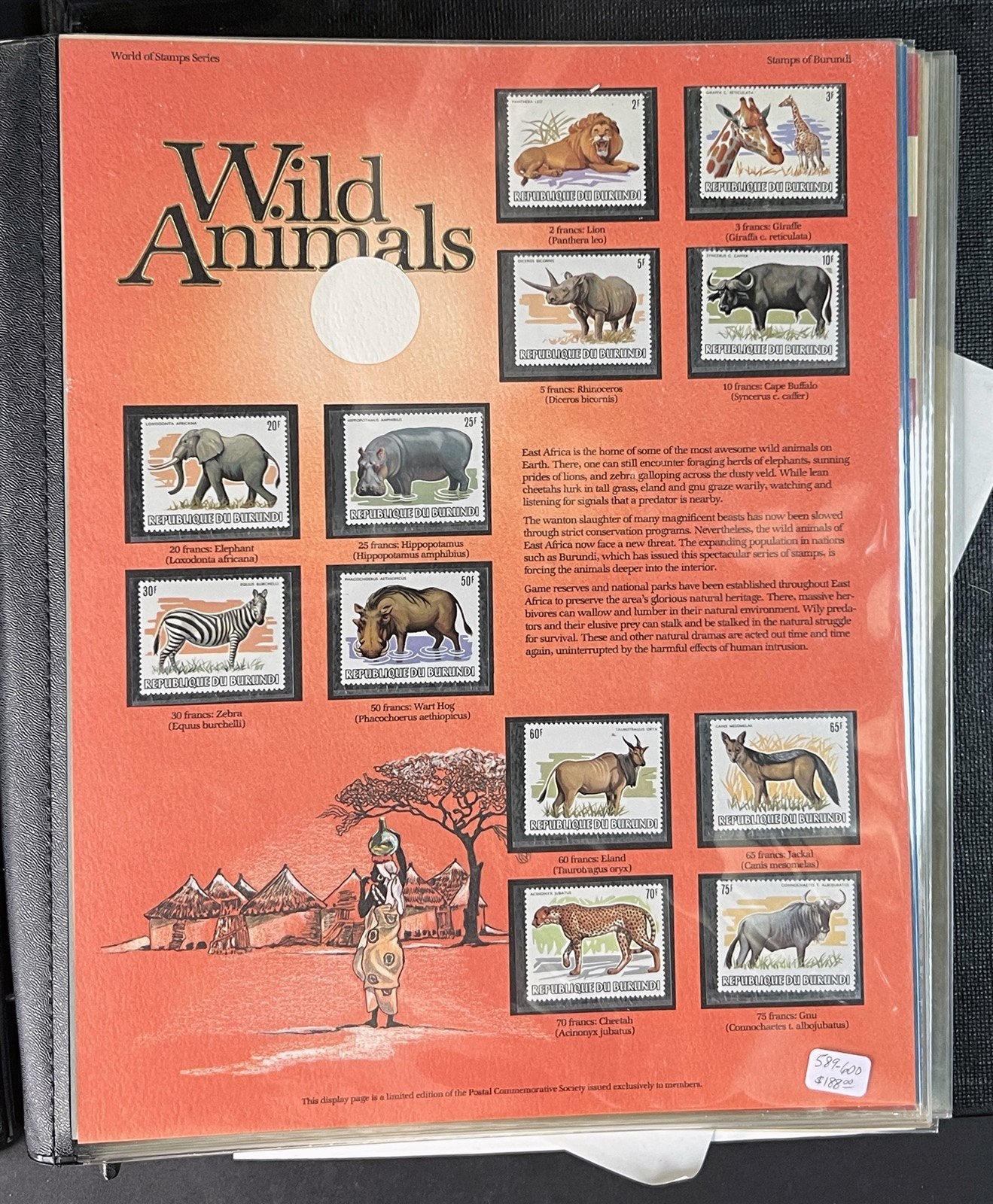 World of Stamps Collection of 266 MNH in a PCS Album Catalog Value $440+ ZAYIX