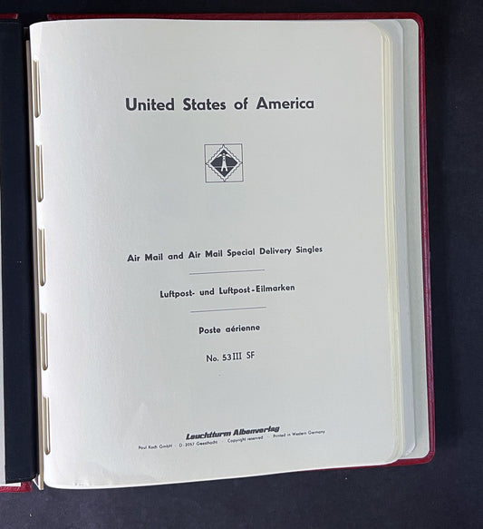 US Air Mail Stamp Collection Mint in Pristine Lighthouse Hingeless Album ZAYIX