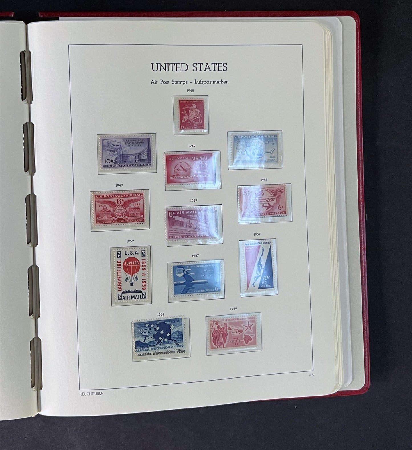 US Air Mail Stamp Collection Mint in Pristine Lighthouse Hingeless Album ZAYIX