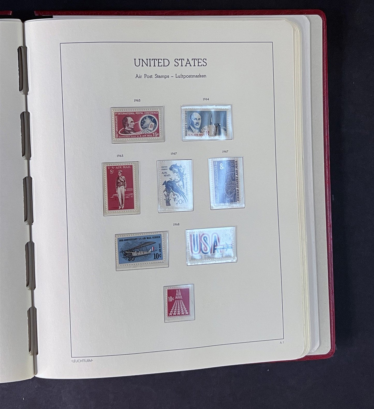 US Air Mail Stamp Collection Mint in Pristine Lighthouse Hingeless Album ZAYIX