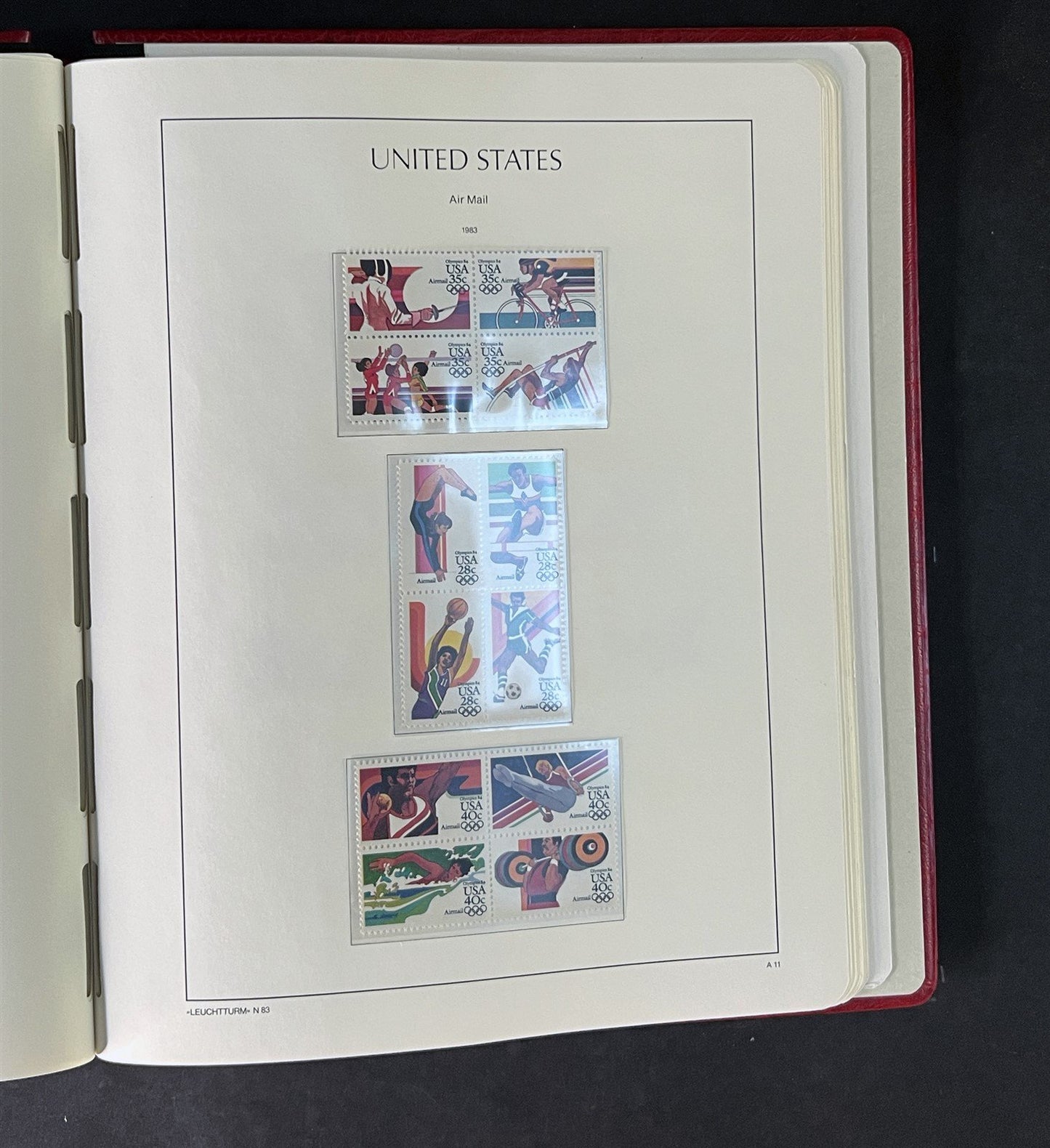 US Air Mail Stamp Collection Mint in Pristine Lighthouse Hingeless Album ZAYIX