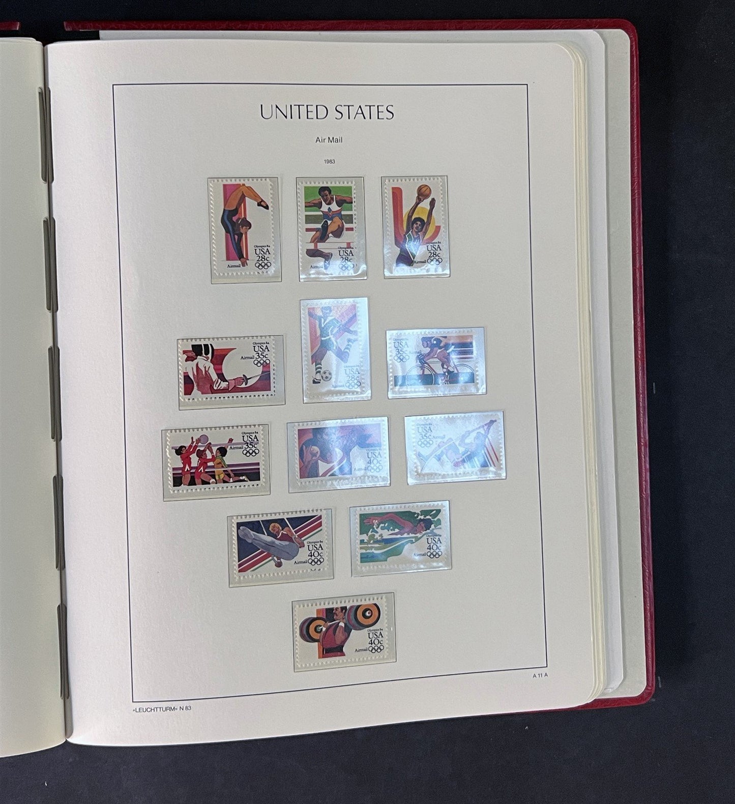 US Air Mail Stamp Collection Mint in Pristine Lighthouse Hingeless Album ZAYIX