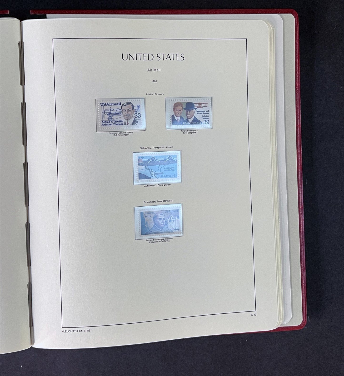 US Air Mail Stamp Collection Mint in Pristine Lighthouse Hingeless Album ZAYIX