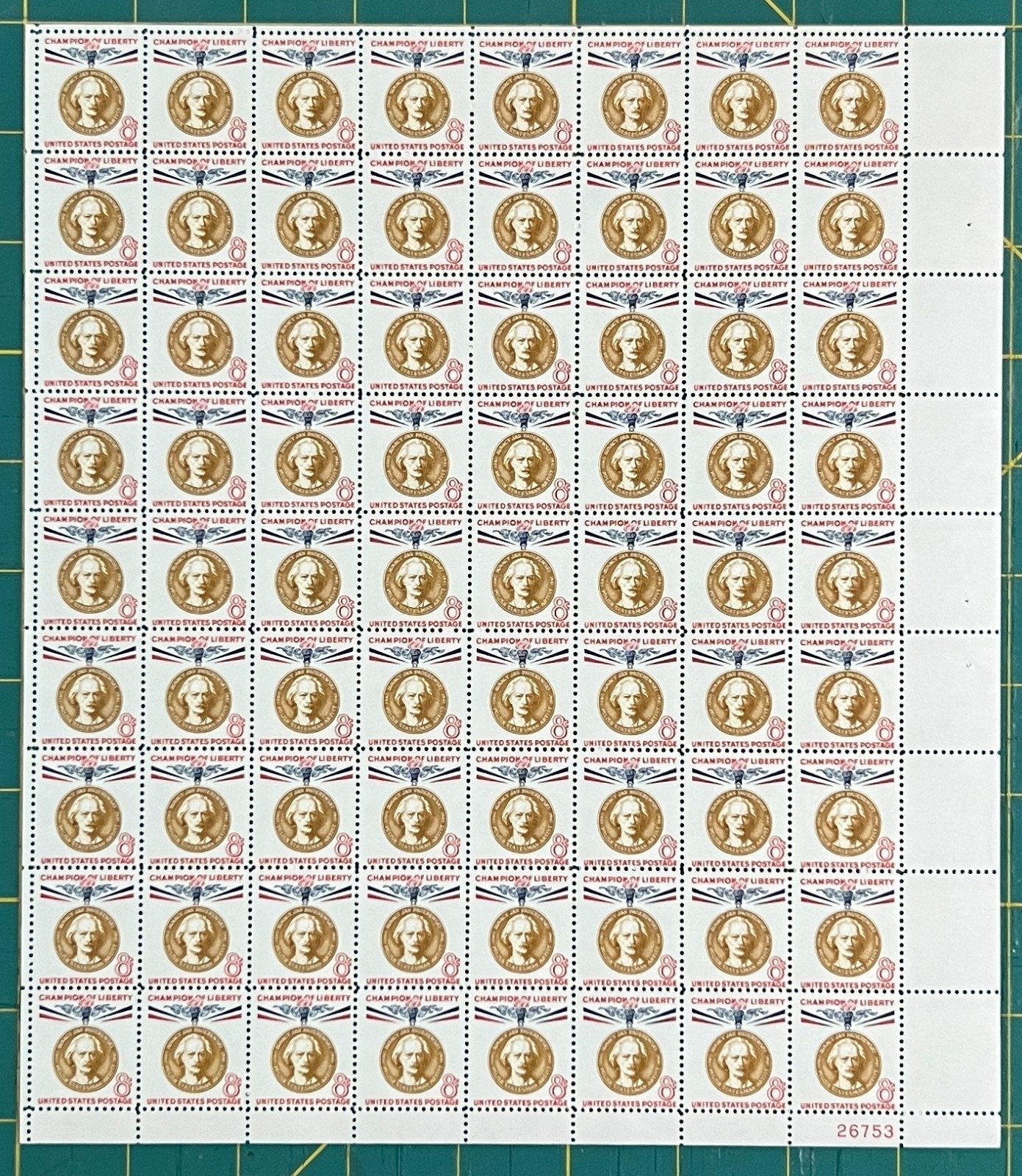 US 1960 8c Ignacy Jan Paderewski Mint Sheet MNH (Scott 1160) ZAYIX