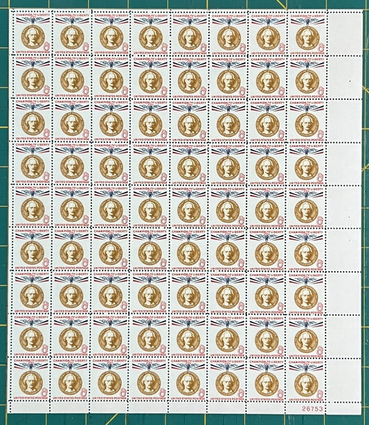 US 1960 8c Ignacy Jan Paderewski Mint Sheet MNH (Scott 1160) ZAYIX