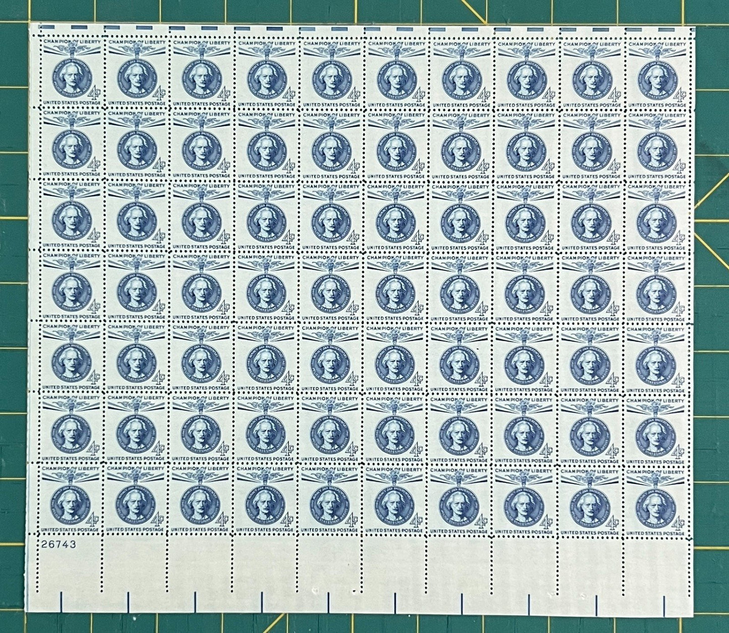 US 1960 4c Ignacy Paderewski Poland Mint Sheet MNH (Scott 1159) ZAYIX