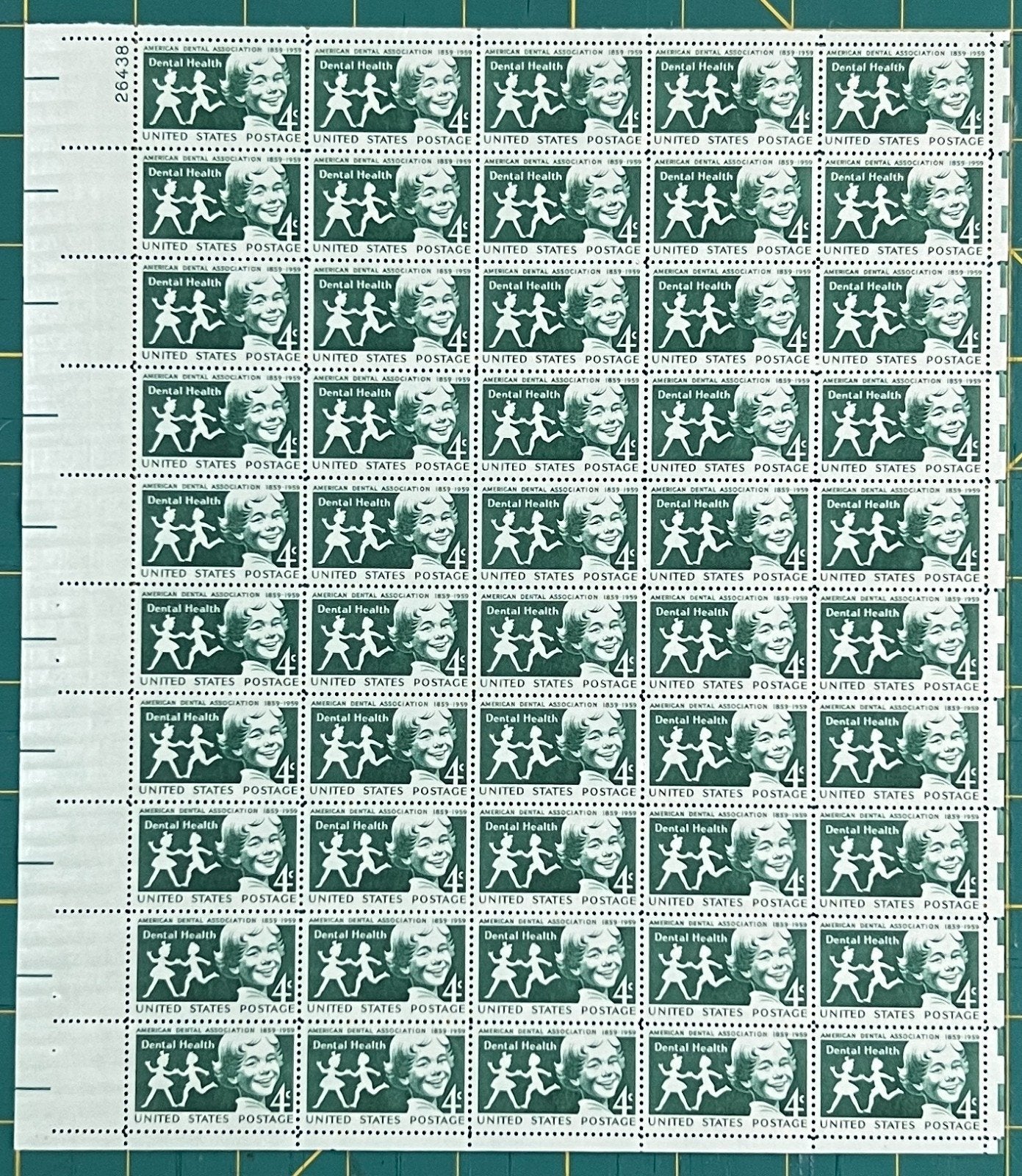 US 1959 4c Dental Health ADA Centennial Mint Sheet MNH (Scott 1135) ZAYIX