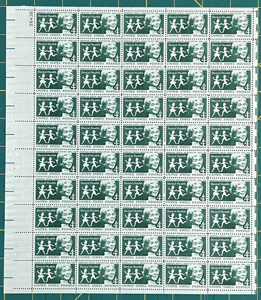 US 1959 4c Dental Health ADA Centennial Mint Sheet MNH (Scott 1135) ZAYIX