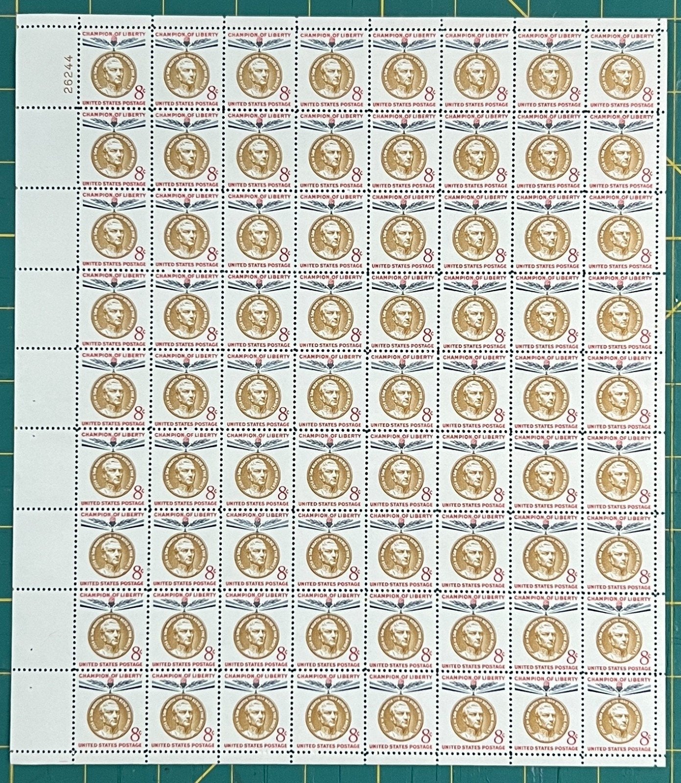 US 1959 8c Jose San Martin Mint Sheet MNH (Scott 1126) ZAYIX