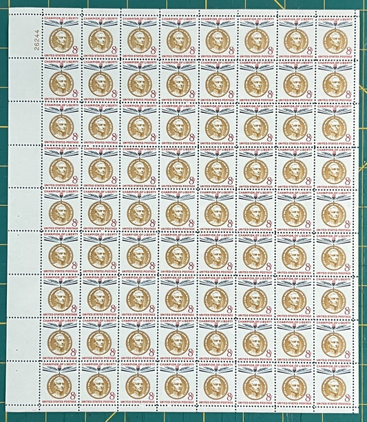 US 1959 8c Jose San Martin Mint Sheet MNH (Scott 1126) ZAYIX