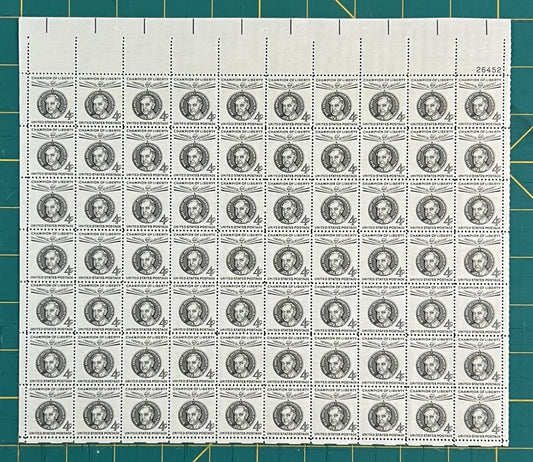 US 1959 4c Ernst Reuter, Berlin Mint Sheet MNH (Scott 1136) ZAYIX
