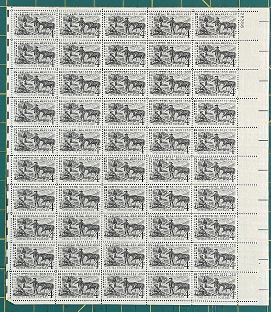 US 1959 4c Silver Discovery NV Centennial Mint Sheet MNH (Scott 1130) ZAYIX