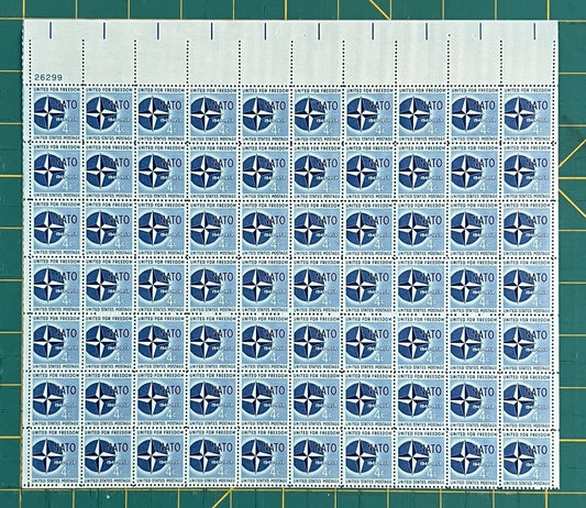 US 1959 4c N.A.T.O. 10th Anniversary Mint Sheet MNH (Scott 1127) ZAYIX