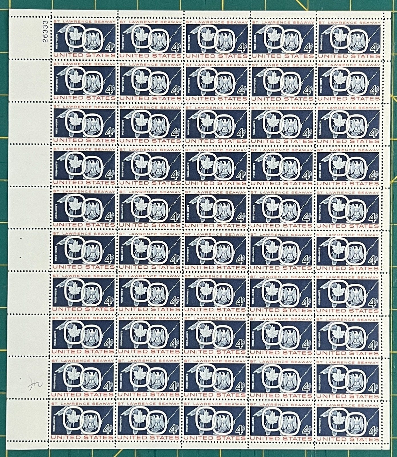 US 1959 4c St Lawrence Seaway Open Mint Sheet MNH (Scott 1131) ZAYIX