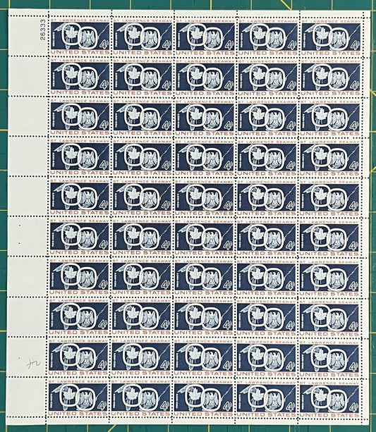 US 1959 4c St Lawrence Seaway Open Mint Sheet MNH (Scott 1131) ZAYIX