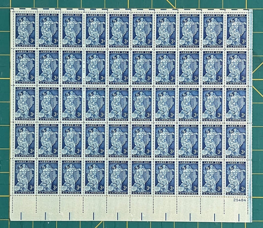 US 1956 3c Labor Day AFL-CIO Mint Sheet MNH (Scott 1082) ZAYIX