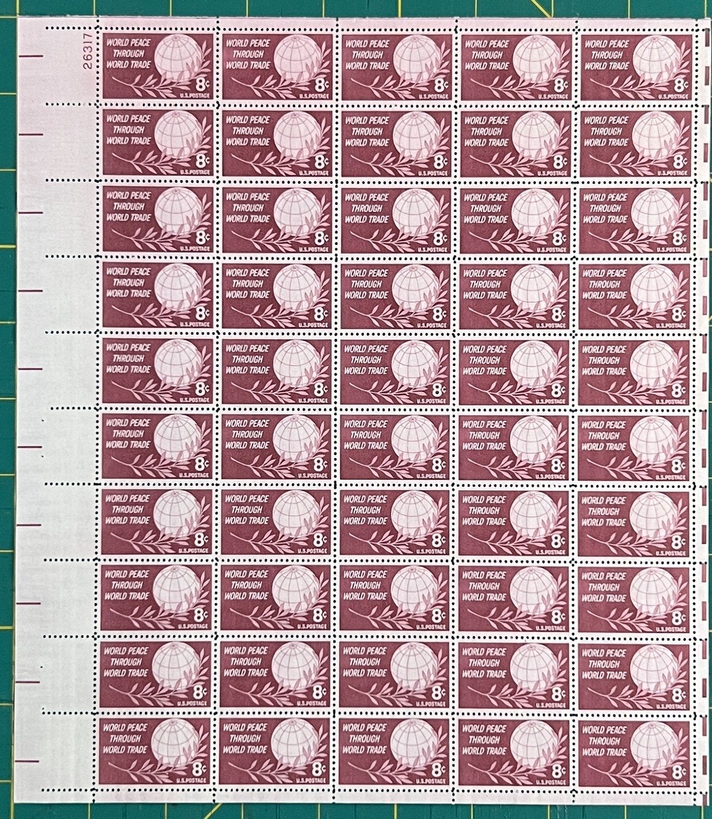 US 1959 8c World Peace through Trade Mint Sheet MNH (Scott 1129) ZAYIX