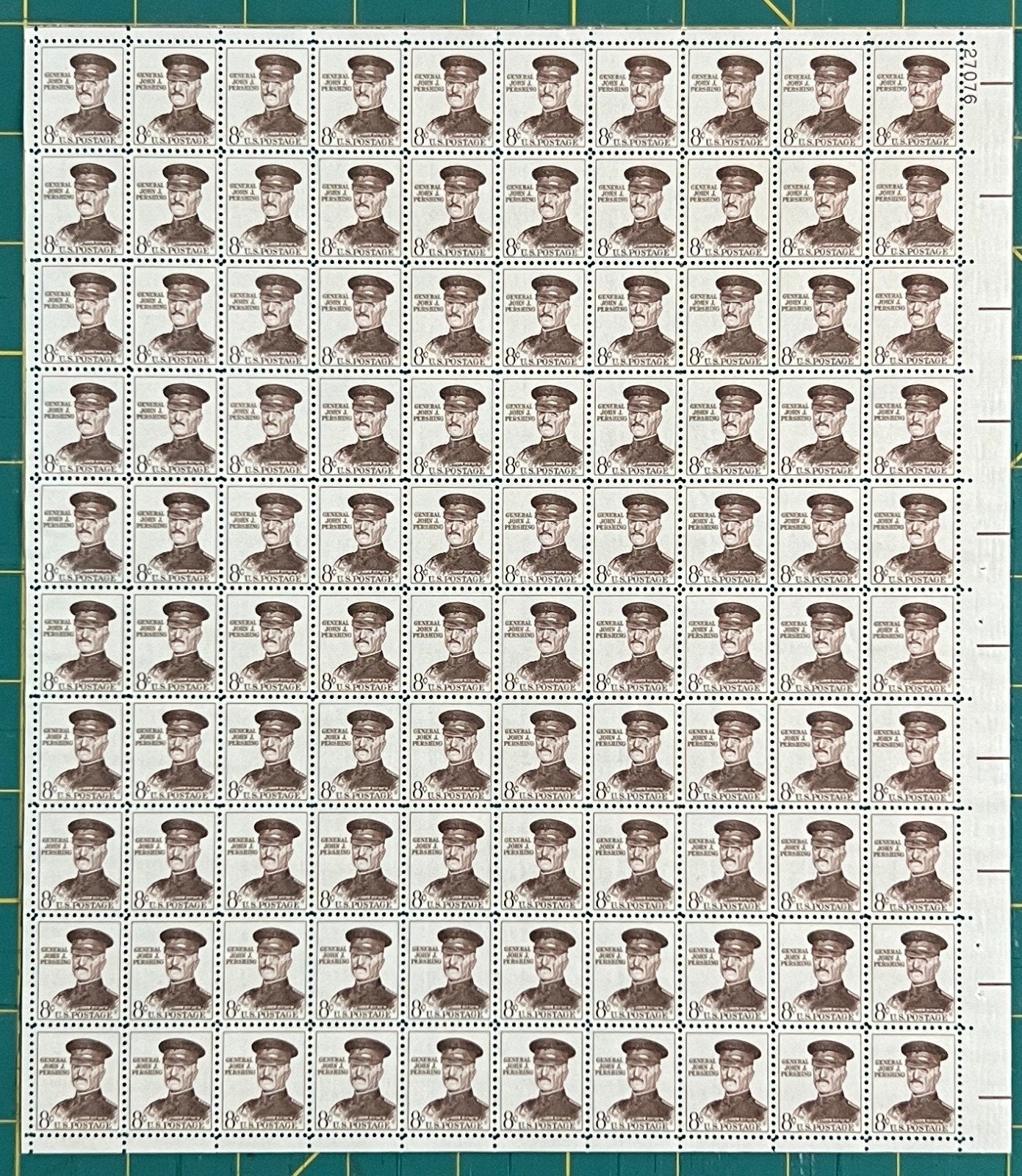 US 1962 8c John J Pershing General Mint Sheet MNH (Scott 1214) ZAYIX