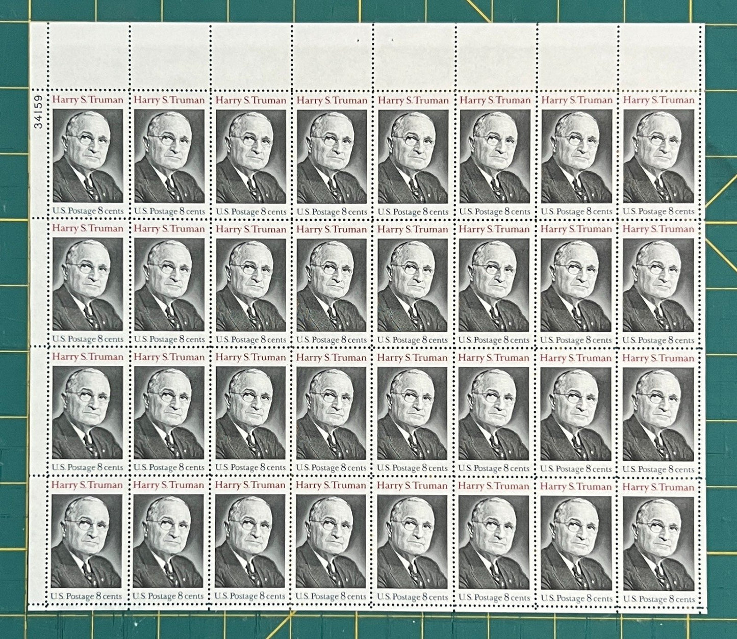 US 1973 8c Harry S Truman Mint Sheet MNH (Scott 1499) ZAYIX